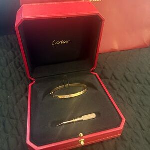 Cartier Gold Love Bracelet small with Red Presentation Box